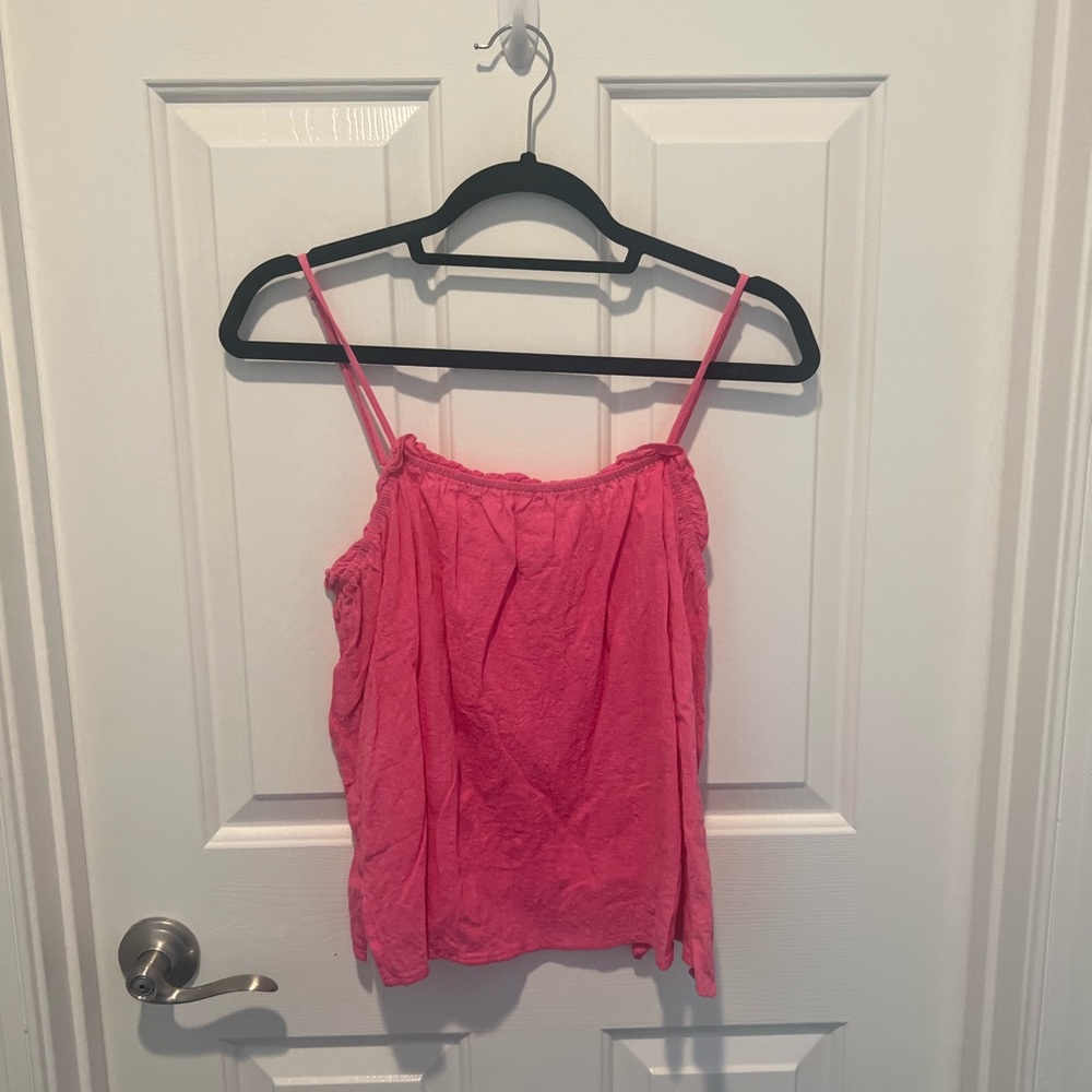 eesome Pink Crop Spaghetti Strap Tank Size L
